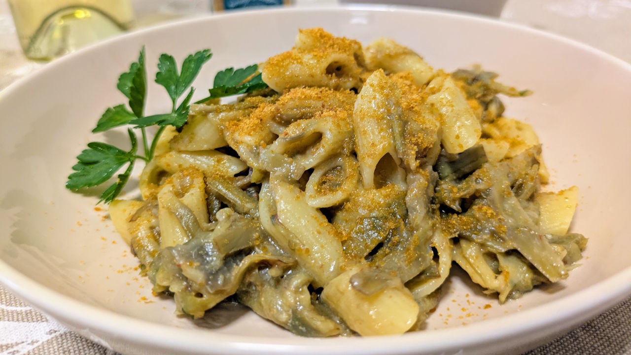 ricetta pasta con carciofi sardi freschi e bottarga